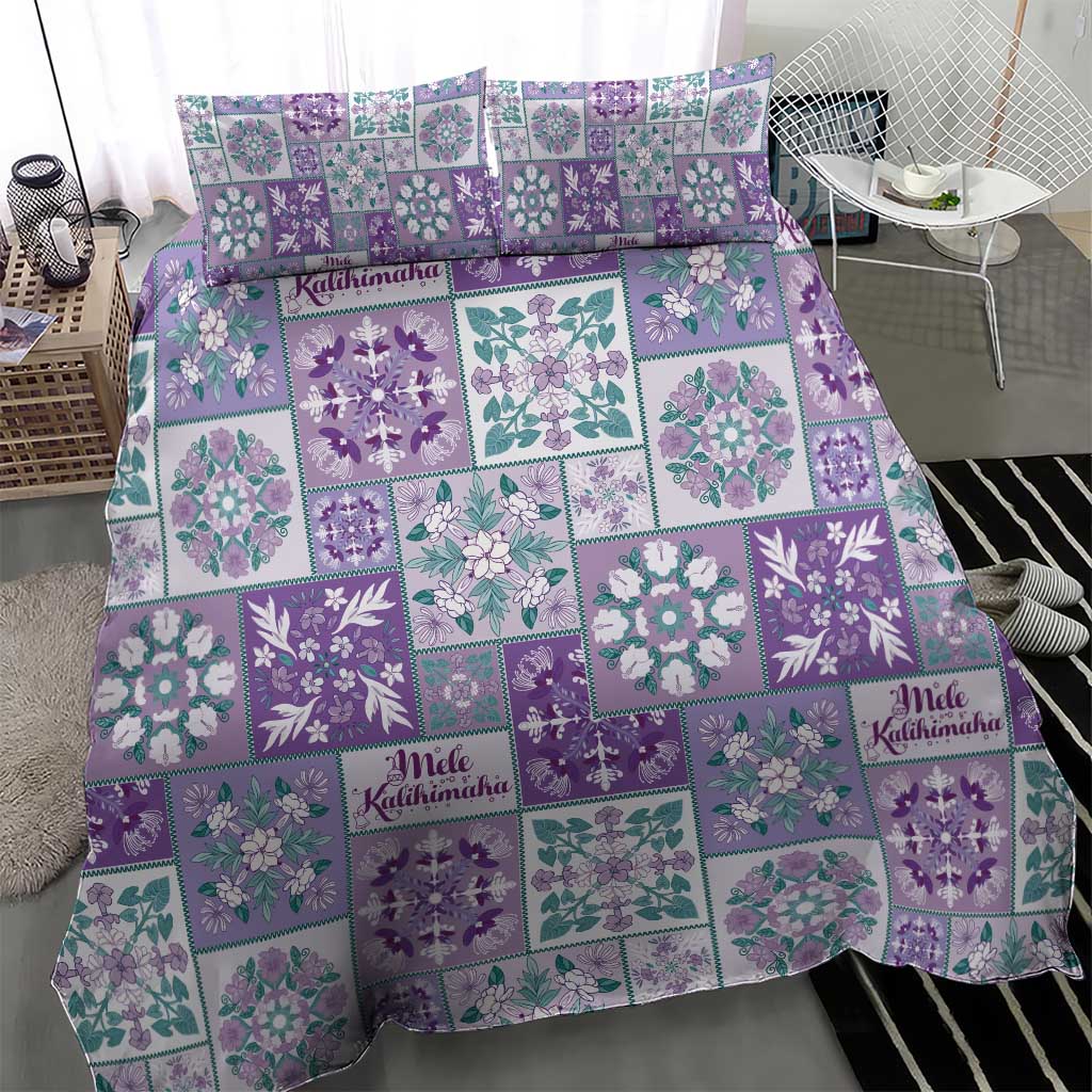 Mele Kalikimaka Hawaii Christmas Bedding Set Poni Seamless Floral Motif - Polynesian Pride