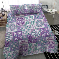 Mele Kalikimaka Hawaii Christmas Bedding Set Poni Seamless Floral Motif - Polynesian Pride