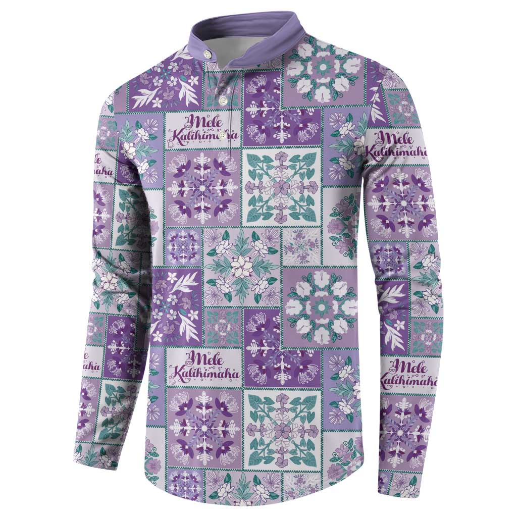 Mele Kalikimaka Hawaii Christmas Button Sweatshirt Poni Seamless Floral Motif - Polynesian Pride