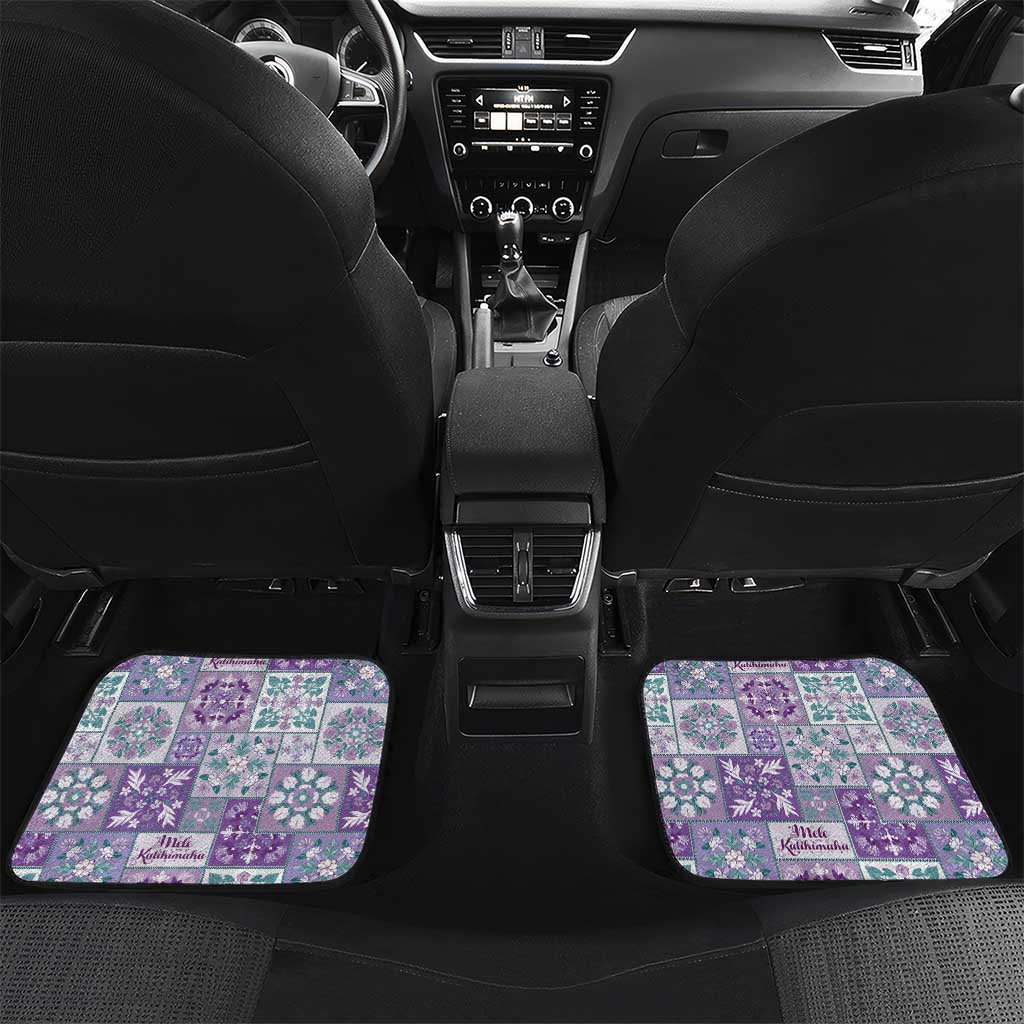 Mele Kalikimaka Hawaii Christmas Car Mats Poni Seamless Floral Motif - Polynesian Pride