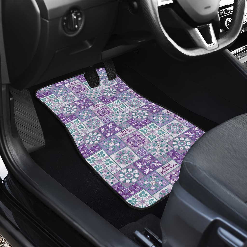 Mele Kalikimaka Hawaii Christmas Car Mats Poni Seamless Floral Motif - Polynesian Pride