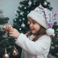 Mele Kalikimaka Hawaii Christmas Santa Hat Poni Seamless Floral Motif - Polynesian Pride