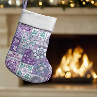Mele Kalikimaka Hawaii Christmas Stocking Poni Seamless Floral Motif - Polynesian Pride