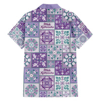 Mele Kalikimaka Hawaii Christmas Family Matching Long Sleeve Bodycon Dress and Hawaiian Shirt Poni Seamless Floral Motif - Polynesian Pride