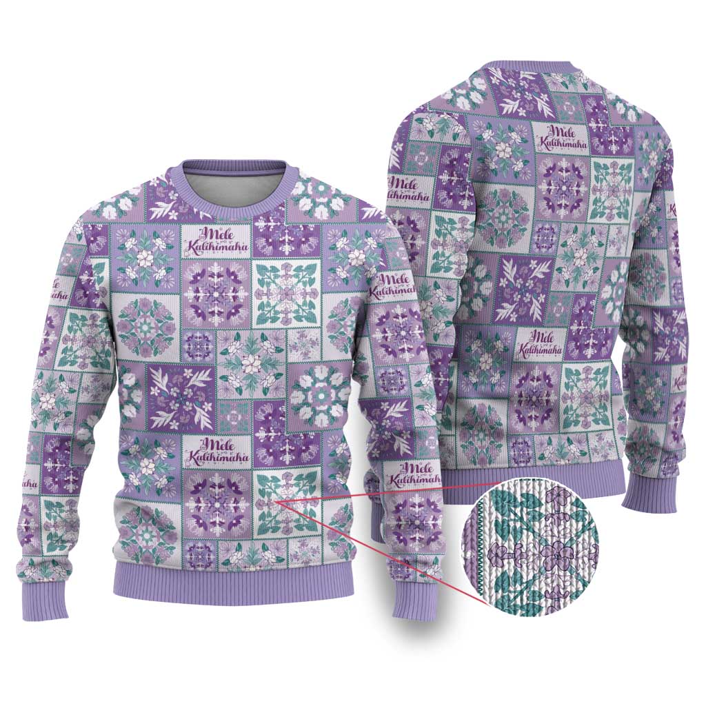 Mele Kalikimaka Hawaii Christmas Ugly Christmas Sweater Poni Seamless Floral Motif - Polynesian Pride