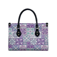 Mele Kalikimaka Hawaii Christmas Leather Bag Poni Seamless Floral Motif - Polynesian Pride