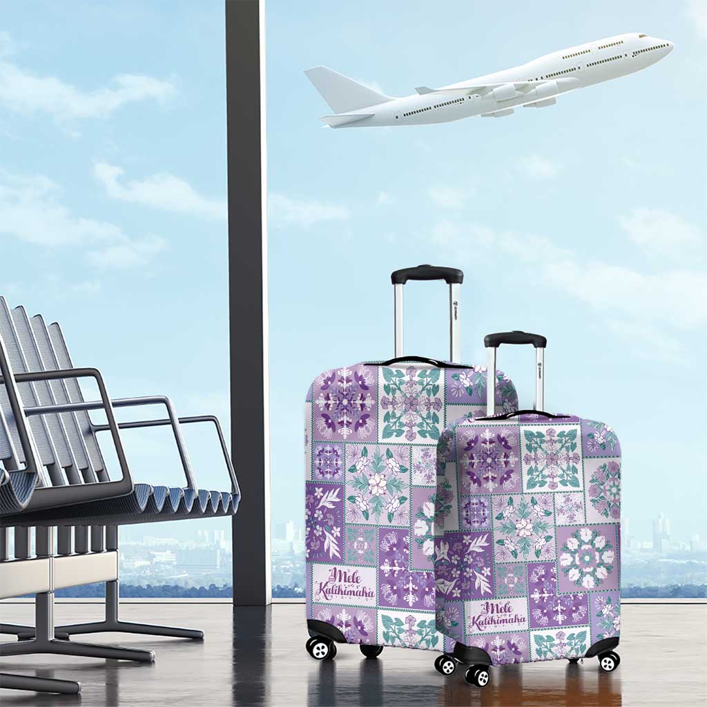 Mele Kalikimaka Hawaii Christmas Luggage Cover Poni Seamless Floral Motif - Polynesian Pride
