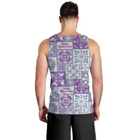Mele Kalikimaka Hawaii Christmas Men Tank Top Poni Seamless Floral Motif - Polynesian Pride