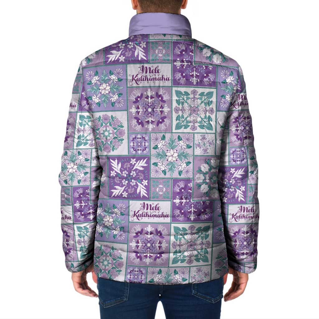 Mele Kalikimaka Hawaii Christmas Padded Jacket Poni Seamless Floral Motif - Polynesian Pride