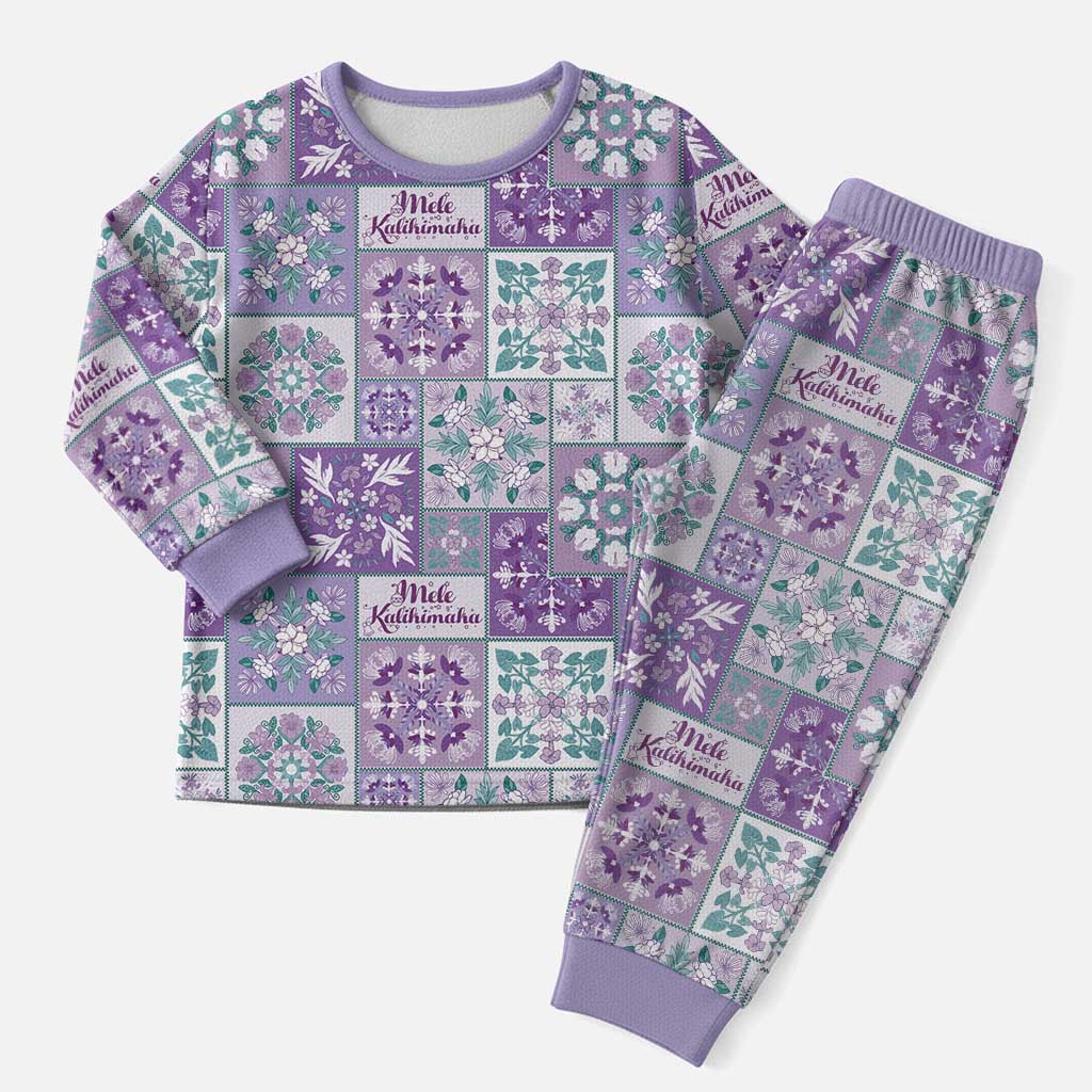 Mele Kalikimaka Hawaii Christmas Pajama Set Poni Seamless Floral Motif - Polynesian Pride
