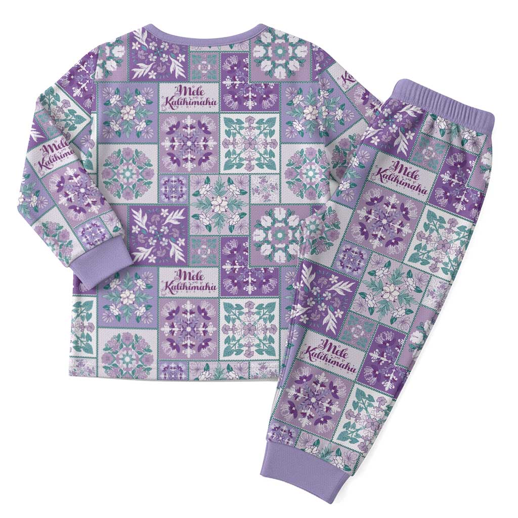 Mele Kalikimaka Hawaii Christmas Pajama Set Poni Seamless Floral Motif - Polynesian Pride