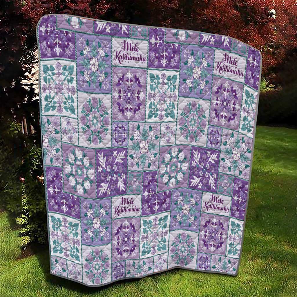 Mele Kalikimaka Hawaii Christmas Quilt Poni Seamless Floral Motif - Polynesian Pride