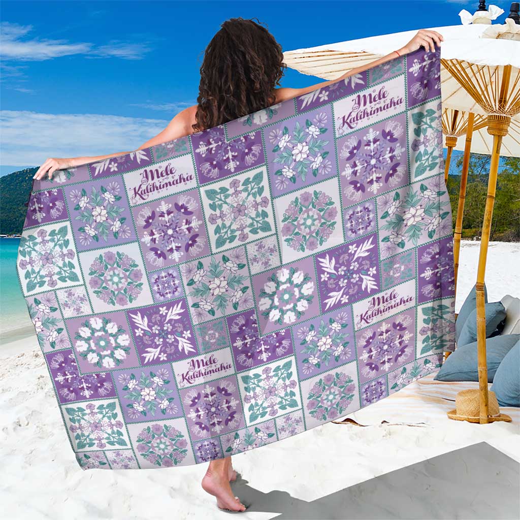 Mele Kalikimaka Hawaii Christmas Sarong Poni Seamless Floral Motif - Polynesian Pride