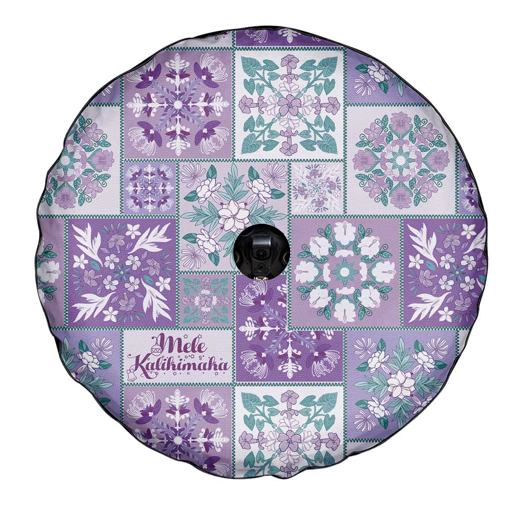 Mele Kalikimaka Hawaii Christmas Spare Tire Cover Poni Seamless Floral Motif - Polynesian Pride