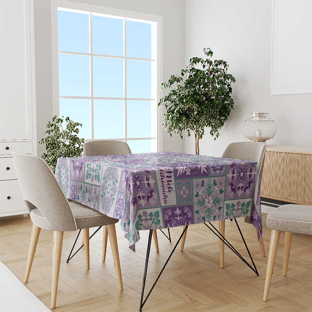 Mele Kalikimaka Hawaii Christmas Tablecloth Poni Seamless Floral Motif - Polynesian Pride