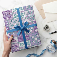 Mele Kalikimaka Hawaii Christmas Wrapping Paper Poni Seamless Floral Motif - Polynesian Pride