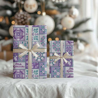 Mele Kalikimaka Hawaii Christmas Wrapping Paper Poni Seamless Floral Motif - Polynesian Pride