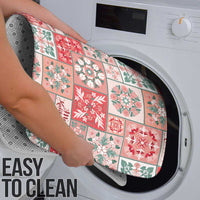 Mele Kalikimaka Hawaii Christmas Bathroom Set Ulaula Seamless Floral Motif - Polynesian Pride