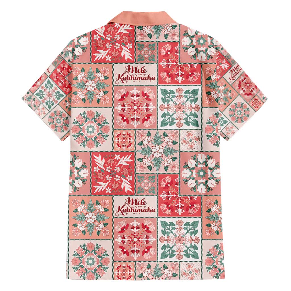 Mele Kalikimaka Hawaii Christmas Family Matching Puletasi and Hawaiian Shirt Ulaula Seamless Floral Motif - Polynesian Pride