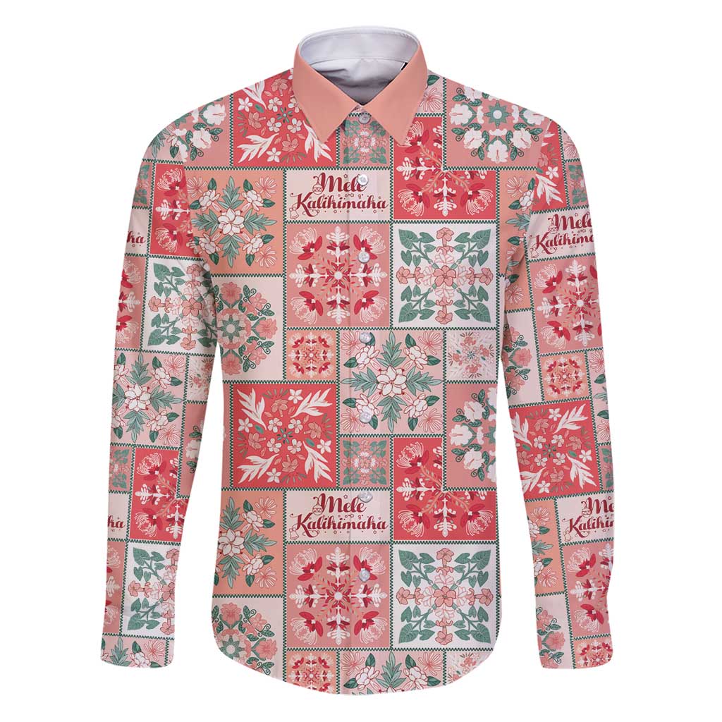 Mele Kalikimaka Hawaii Christmas Family Matching Puletasi and Hawaiian Shirt Ulaula Seamless Floral Motif - Polynesian Pride