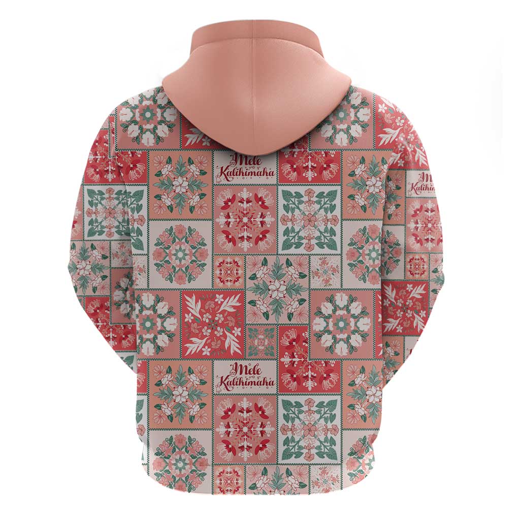 Mele Kalikimaka Hawaii Christmas Hoodie Ulaula Seamless Floral Motif - Polynesian Pride