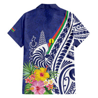 New Caledonia Kagu Bird Family Matching Long Sleeve Bodycon Dress and Hawaiian Shirt Polynesian Tropical Flowers LT9 - Polynesian Pride