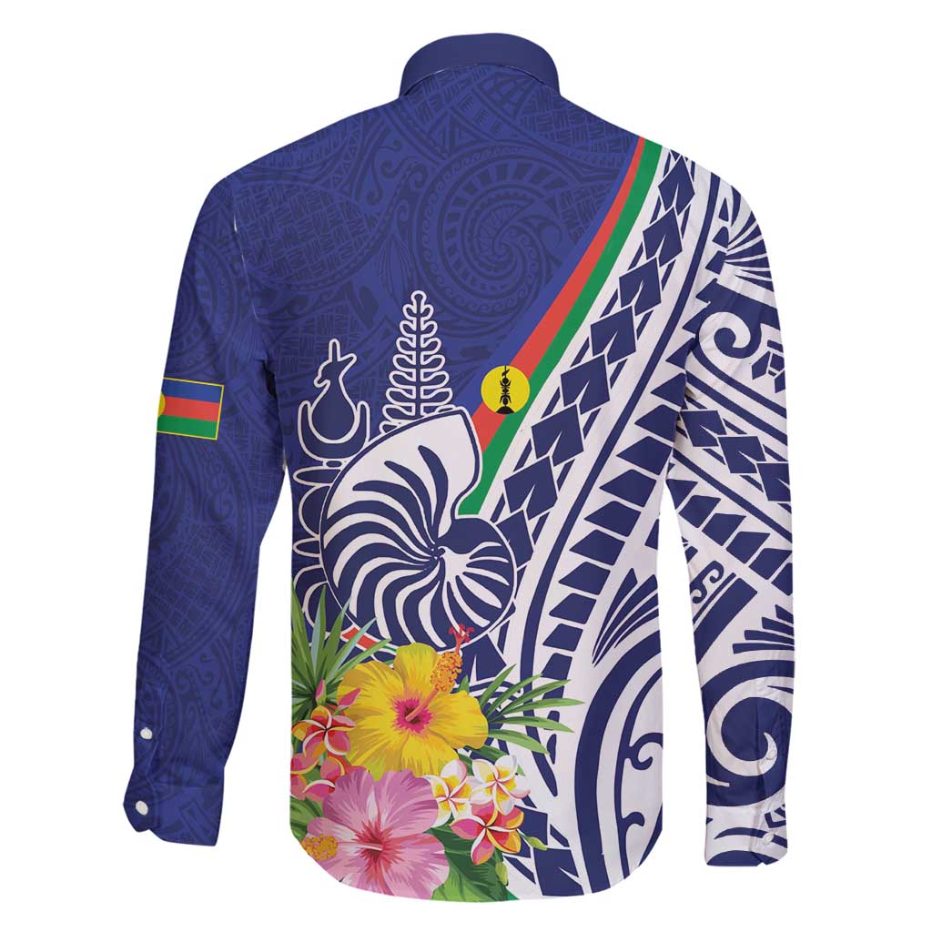 New Caledonia Kagu Bird Family Matching Long Sleeve Bodycon Dress and Hawaiian Shirt Polynesian Tropical Flowers LT9 - Polynesian Pride