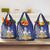 New Caledonia Kagu Bird Grocery Bag Polynesian Tropical Flowers