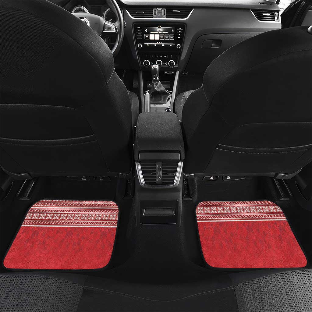 Wallis et Futuna Kingfisher Car Mats Polynesian Tropical Flowers
