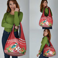 Wallis et Futuna Kingfisher Grocery Bag Polynesian Tropical Flowers