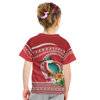 Wallis et Futuna Kingfisher Kid T Shirt Polynesian Tropical Flowers LT9 - Polynesian Pride