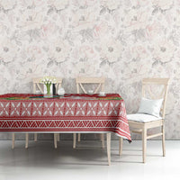 Wallis et Futuna Kingfisher Tablecloth Polynesian Tropical Flowers