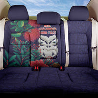 Maori Wheku Meri Kirihimete Personalised Back Car Seat Cover All Blue Indigenous Maori Motif - Polynesian Pride