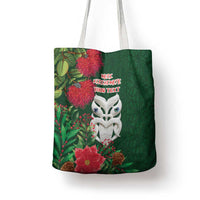 Maori Wheku Meri Kirihimete Personalised Tote Bag All Green Indigenous Maori Motif - Polynesian Pride