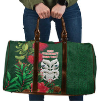 Maori Wheku Meri Kirihimete Personalised Travel Bag All Green Indigenous Maori Motif - Polynesian Pride