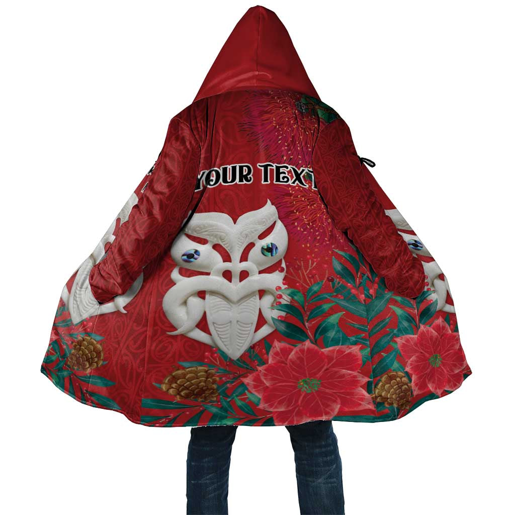 Maori Wheku Meri Kirihimete Personalised Cloak All Red Indigenous Maori Motif - Polynesian Pride