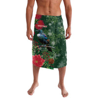 Tui Meri Kirihimete Personalised Lavalava Pohutukawa Flowers Green Motif - Polynesian Pride