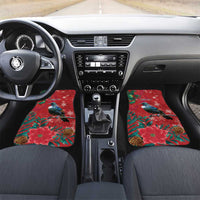Tui Meri Kirihimete Personalised Car Mats Pohutukawa Flowers Red Motif - Polynesian Pride