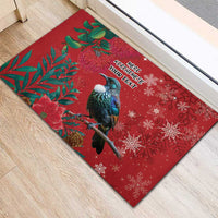 Tui Meri Kirihimete Personalised Rubber Doormat Pohutukawa Flowers Red Motif LT9 - Polynesian Pride
