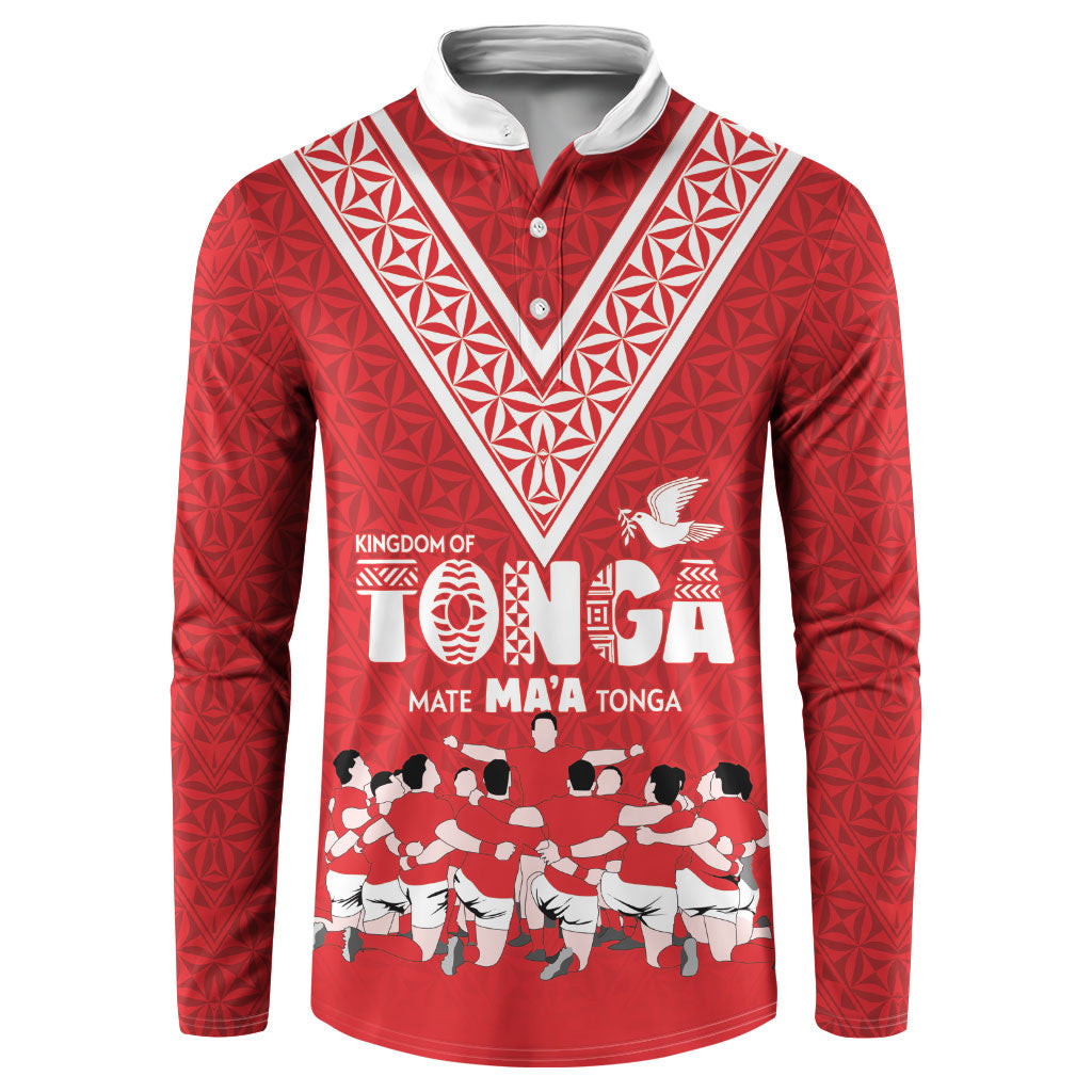 Mate Ma'a Tonga Custom Button Sweatshirt Tongan Sipi Tau Ngatu Inspired Red