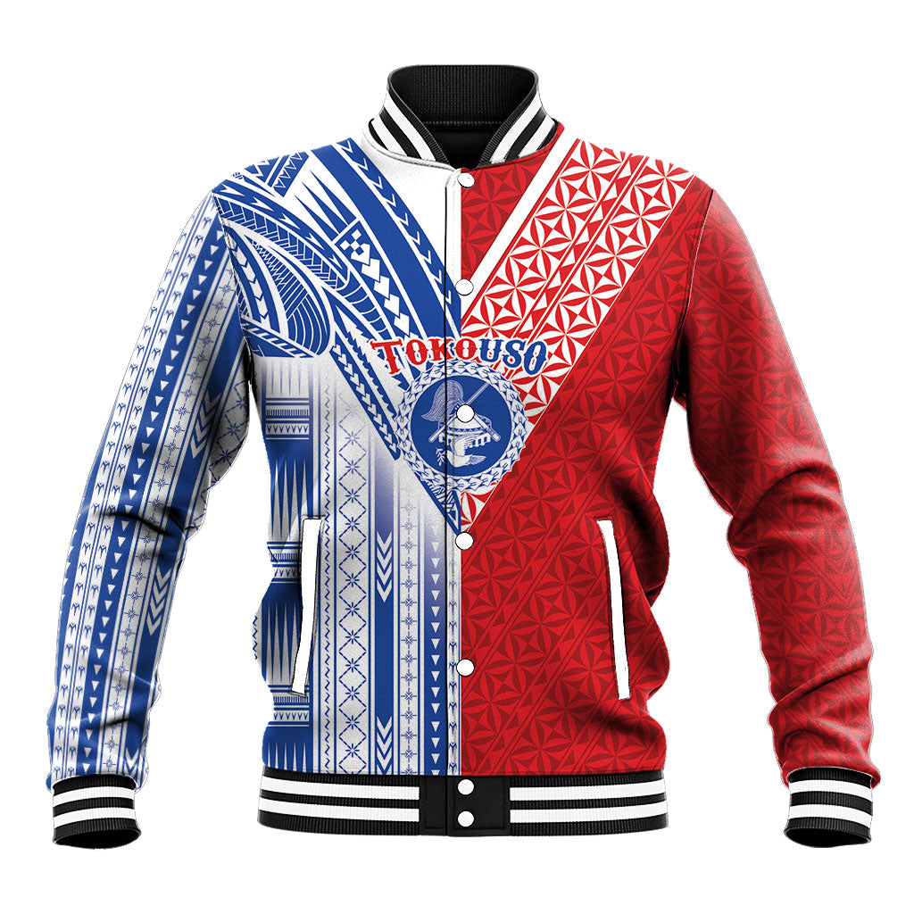 TokoUso American Samoa Tonga Personalised Baseball Jacket Pacific Brotherhood Tribal Pattern LT9 Unisex Multicolor - Polynesian Pride