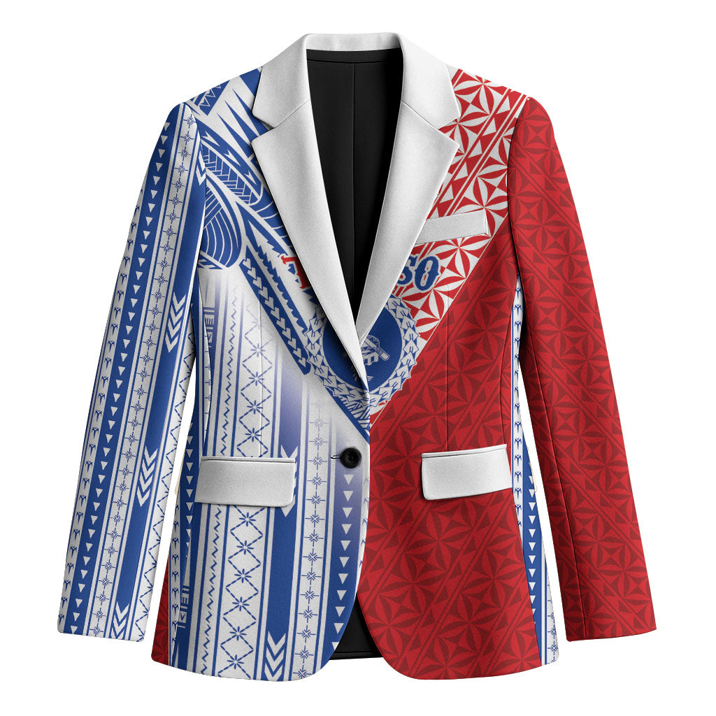 TokoUso American Samoa Tonga Personalised Blazer Pacific Brotherhood Tribal Pattern