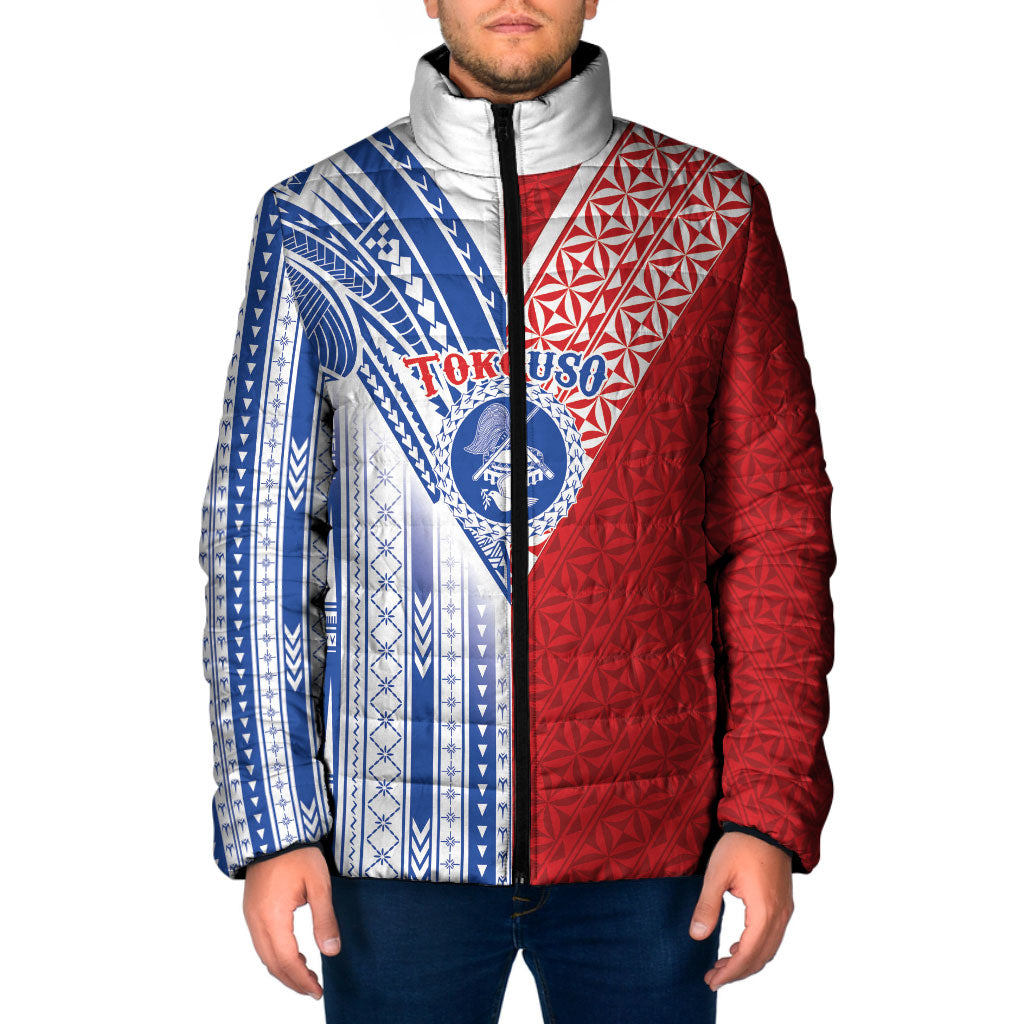 TokoUso American Samoa Tonga Personalised Padded Jacket Pacific Brotherhood Tribal Pattern