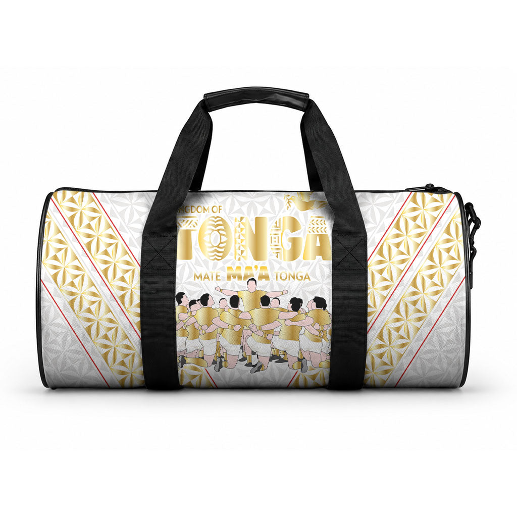 Mate Ma'a Tonga Duffle Bag Tongan Sipi Tau Ngatu Inspired Gold LT9 One size Gold - Polynesian Pride