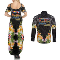 Pasifika Vibes Festival 2024 Auckland Couples Matching Summer Maxi Dress and Long Sleeve Button Shirt LT9 - Polynesian Pride