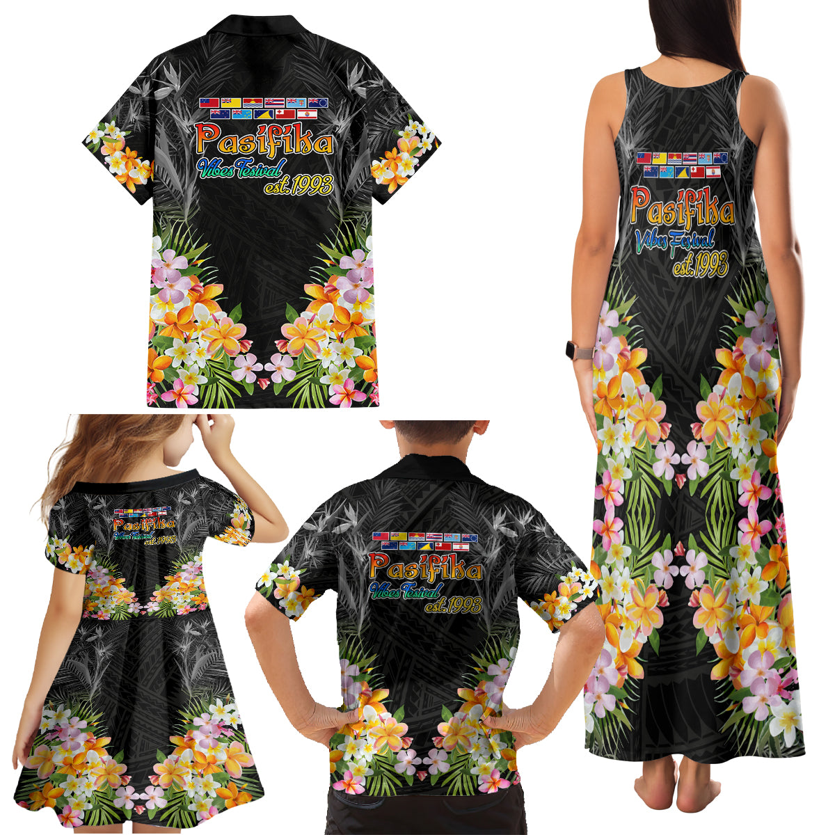 Pasifika Vibes Festival 2024 Auckland Family Matching Tank Maxi Dress and Hawaiian Shirt LT9 - Polynesian Pride
