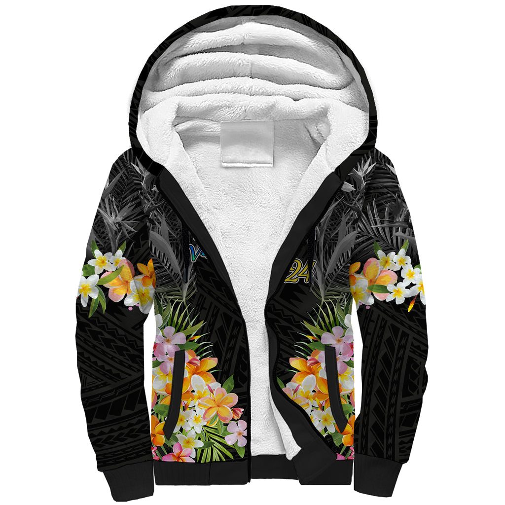 Pasifika Vibes Festival 2024 Auckland Sherpa Hoodie LT9 Unisex Black - Polynesian Pride