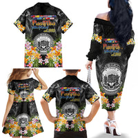Pasifika Vibes Festival 2024 Family Matching Off Shoulder Long Sleeve Dress and Hawaiian Shirt Kanaka Maoli With Hawaiian Islands LT9 - Polynesian Pride