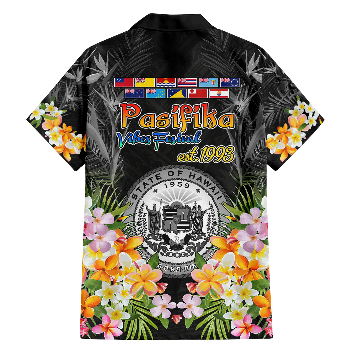 Pasifika Vibes Festival 2024 Family Matching Off Shoulder Long Sleeve Dress and Hawaiian Shirt Kanaka Maoli With Hawaiian Islands LT9 - Polynesian Pride