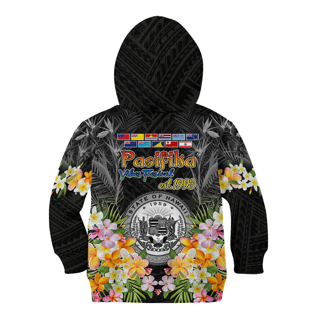 Pasifika Vibes Festival 2024 Kid Hoodie Kanaka Maoli With Hawaiian Islands LT9 - Polynesian Pride